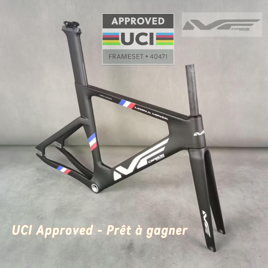 Le cadre piste LEHNA MINSK de MF CARBON CYCLES obtient le label UCI. Un cadre carbone T1000/T800 taillé pour la vitesse, disponible dÚs 1349 ⏠TTC en lancement.